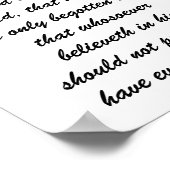 ヨハネ3:16神は世界のクリスマスガーランドを愛した ポスター (角)