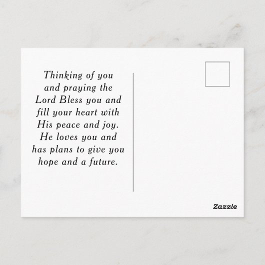 ヨハネ3:16神は世界の木十字架を愛した ポストカード (裏面)