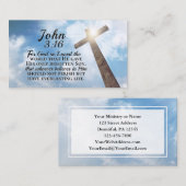 ヨハネ3:16神は世界の木十字架を愛した 名刺 (正面/裏面)