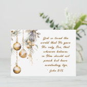 ヨハネ3:16神は世界の聖書のクリスマスを愛した シーズンカード (スタンド正面)