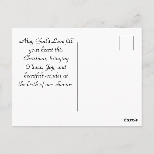 ヨハネ3:16神は世界の聖書のクリスマスを愛した ポストカード (裏面)