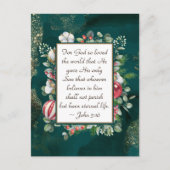 ヨハネ3:16神は世界の聖書のクリスマスを愛した ポストカード (正面)