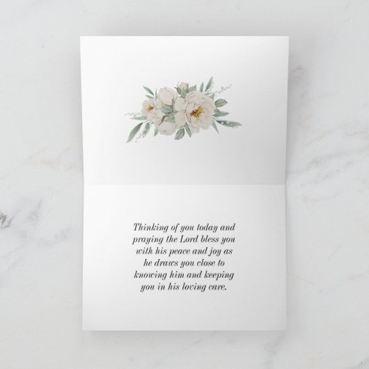 ヨハネ3:16神は世界の聖書の聖句を愛された カード (内部)