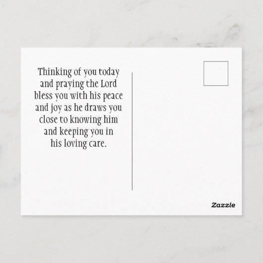 ヨハネ3:16神は世界の聖書の聖句を愛された ポストカード (裏面)