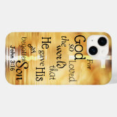 ヨハネ3 16神は世界の聖書の聖句を愛した Case-Mate iPhoneケース (裏面 (横))