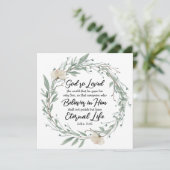 ヨハネ3:16神は世界の聖書の聖句カードを愛した (スタンド正面)