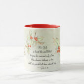 ヨハネ3:16神は世界を愛された、クリスマス マグカップ (中央)