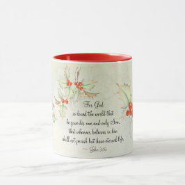 ヨハネ3:16神は世界を愛された、クリスマス マグカップ