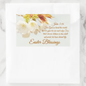 ヨハネ3:16神は世界を愛し、イースターを愛した 長方形シール (バッグ)