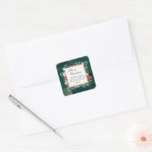 ヨハネ3:16神は世界を愛し、クリスマス スクエアシール (封筒)