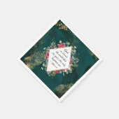 ヨハネ3:16神は世界を愛し，クリスマス スタンダードカクテルナプキン (角)