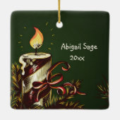 ヨハネ3:16神は世界を愛し、クリスマス セラミックオーナメント (裏面)