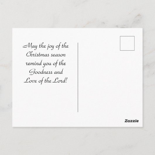 ヨハネ3:16神は世界を愛し、クリスマス ポストカード (裏面)