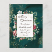 ヨハネ3:16神は世界を愛し、クリスマス ポストカード (正面)