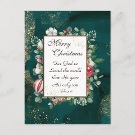 ヨハネ3:16神は世界を愛し、クリスマス ポストカード