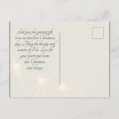 ヨハネ3:16神は世界を愛し、聖降誕祭ろうそく ポストカード (裏面)