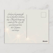 ヨハネ3:16神は世界を愛し、聖降誕祭ろうそく ポストカード (裏面)