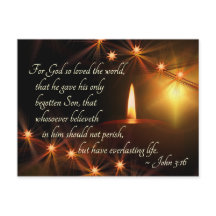 ヨハネ3:16神は世界を愛し、聖降誕祭ろうそく