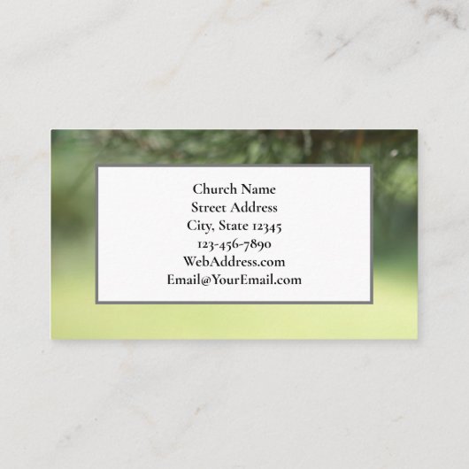 ヨハネ3:16神は世界教会のイベントを愛した 名刺 (裏面)