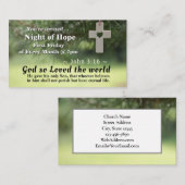 ヨハネ3:16神は世界教会のイベントを愛した 名刺 (正面/裏面)