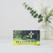 ヨハネ3:16神は自分の子である世を愛与えした。 名刺 (スタンド正面)