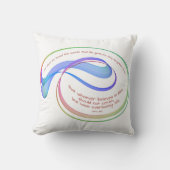 ヨハネ3:16神は虹のフラクタル白を愛した クッション (正面)