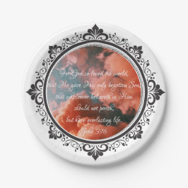 ヨハネ3:16紙プレート ペーパープレート