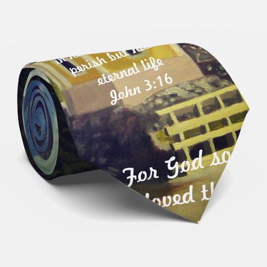 ヨハネ3:16絵画の ネクタイ (ロール)
