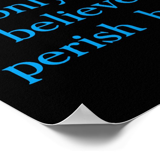 ヨハネ3:16美しい虹のカラフル雀 ポスター (角)