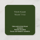 ヨハネ3:16聖なる書物、 経典カード花写真カスタム文字 スクエア名刺 (裏面)