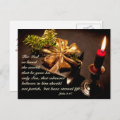 ヨハネ3:16聖なる書物、 経典神は世界を愛しカスタムた シーズンポストカード (正面/裏面)