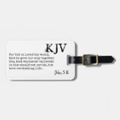 ヨハネ3:16聖書の引用文- Can カスタマイズ Can  ラゲッジタグ (正面横)