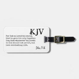 ヨハネ3:16聖書の引用文- Can カスタマイズ Can  ラゲッジタグ