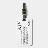 ヨハネ3:16聖書の引用文- Can カスタマイズ Can  ラゲッジタグ (正面縦)