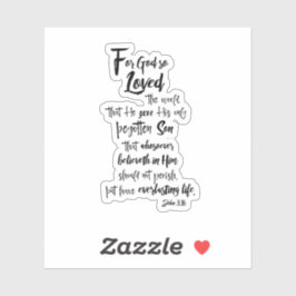 ヨハネ3.16聖書の節 シール