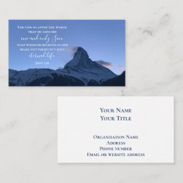 ヨハネ3:16聖書の節 | Matterhornオリジナル写真 名刺