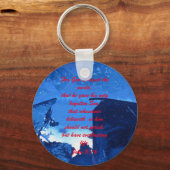 ヨハネ3:16聖書の聖なる書物、 経典救いの真理Keychain キーホルダー (正面)