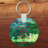 ヨハネ3:16聖書の聖なる書物、 経典救いの真理Keychain キーホルダー (正面)