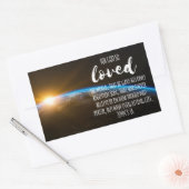 ヨハネ3:16聖書の聖句クリスチャン 長方形シール (封筒)