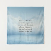 ヨハネ3:16聖書の詩のイメージ タペストリー (正面)