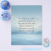 ヨハネ3:16聖書の詩のイメージ チラシ (シングル)