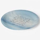 ヨハネ3:16聖書の詩のイメージ ペーパープレート (アングル)