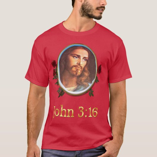 ヨハネ3:16聖書の詩 Tシャツ (正面)