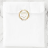 ヨハネ3:16聖書聖なる書物、 経典カスタマイズ金ゴールドクリスマス ラウンドシール (バッグ)