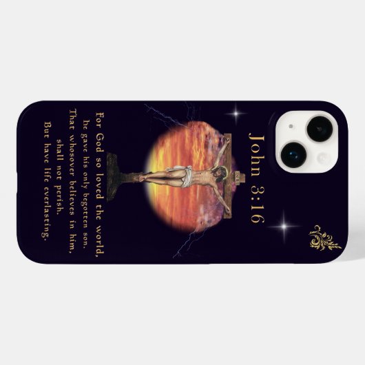 ヨハネ3:166 Case-Mate iPhoneケース (裏面 (横))