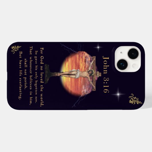 ヨハネ3:166 Case-Mate iPhoneケース (裏面 (横))