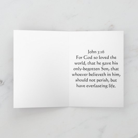 ヨハネ3:16 カード (内部)