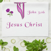 ヨハネ3:16 キッチンタオル (折り畳み)