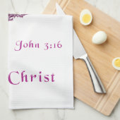 ヨハネ3:16 キッチンタオル (四つ折り)