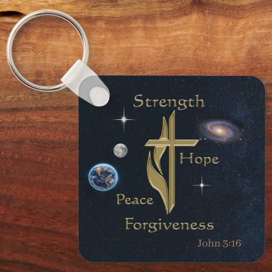 ヨハネ3:16 キーホルダー (正面)
